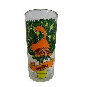 12 Days of Christmas Replacement Glass 6th Day-6 Geese A Laying 5.5"Tall 16oz